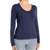 imageSTRETCH IS COMFORT Womens and Plus Oh So Soft Long Sleeve Scoop Neck TopNavy Blue
