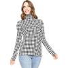 imageSTRETCH IS COMFORT Womens and Plus Relaxed and Regular Turtleneck  XS 7XHoundstooth