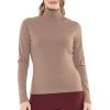 imageWomens and Plus Classic Ribbed Mock Neck Long Sleeve Top  Small  3X