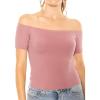 imageWomens and Plus Oh So Soft Off Shoulder MidLength TopMauve