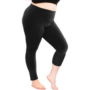 imageOh So Soft Womens Plus Size Knee Length and Full Length Leggings  XLarge  7XBlack Micro Fleece