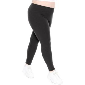 imageOh So Soft Womens Plus Size Knee Length and Full Length Leggings  XLarge  7XBlack Ribbed