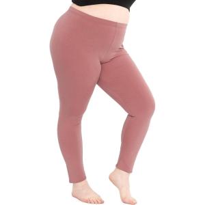 imageOh So Soft Womens Plus Size Knee Length and Full Length Leggings  XLarge  7XDark Mauve