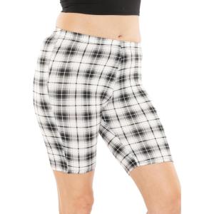 imageSTRETCH IS COMFORT Biker Shorts for Women  Womens Athletic Workout Shorts  Cotton  Small  5XBlack White Plaid