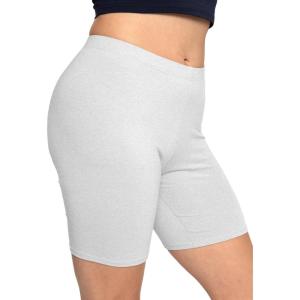 imageSTRETCH IS COMFORT Biker Shorts for Women  Womens Athletic Workout Shorts  Cotton  Small  5XHeather Gray