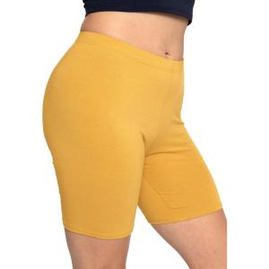 imageSTRETCH IS COMFORT Biker Shorts for Women  Womens Athletic Workout Shorts  Cotton  Small  5XMustard Yellow