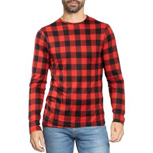 imageSTRETCH IS COMFORT Boys and Mens Oh So Soft Long Sleeve Top  Youth SAdult 3XBuffalo Plaid