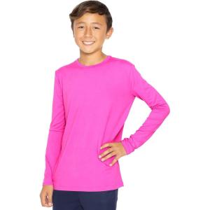 imageSTRETCH IS COMFORT Boys and Mens Oh So Soft Long Sleeve Top  Youth SAdult 3XNeon Hot Pink