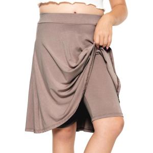 imageSTRETCH IS COMFORT Girls ALine Skirt with Builtin Shorts  Skort  Size 416Mocha