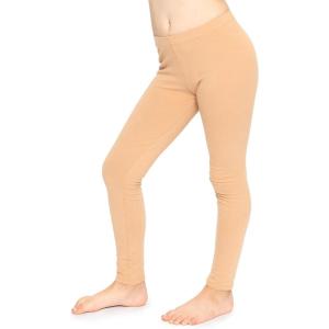 imageSTRETCH IS COMFORT Girls Cotton Footless Leggings  Stretchy  Size 216Beige