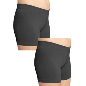 imageSTRETCH IS COMFORT Girls Nylon Spandex Stretch Booty ShortsBlack