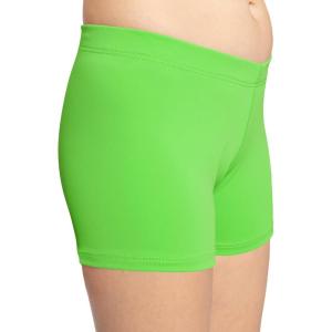 imageSTRETCH IS COMFORT Girls Nylon Spandex Stretch Booty ShortsLime Green