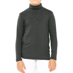 imageSTRETCH IS COMFORT Girls Oh So Soft Long Sleeve Turtleneck  Youth Size 216Charcoal Gray