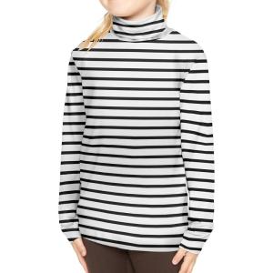 imageSTRETCH IS COMFORT Girls Oh So Soft Long Sleeve Turtleneck  Youth Size 216Nautical Black Stripes