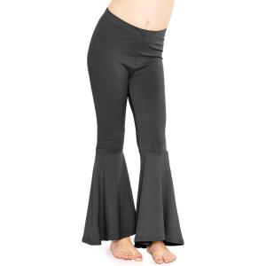 imageSTRETCH IS COMFORT Girls Stretch Bell Bottoms Flare Pants Little  Big Kid Ruffle Bootcut Leggings  Sizes 214Black