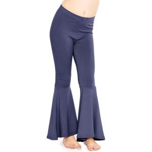 imageSTRETCH IS COMFORT Girls Stretch Bell Bottoms Flare Pants Little  Big Kid Ruffle Bootcut Leggings  Sizes 214Navy Blue