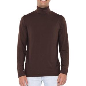 imageSTRETCH IS COMFORT Mens Oh So Soft Luxe Long Sleeve Stretch TurtleneckBrown