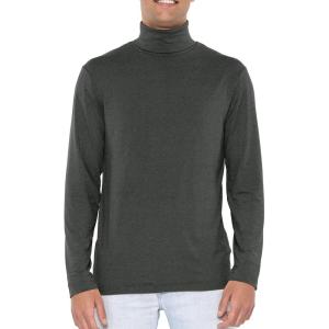 imageSTRETCH IS COMFORT Mens Oh So Soft Luxe Long Sleeve Stretch TurtleneckCharcoal Gray