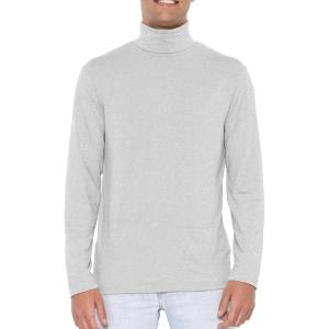 imageSTRETCH IS COMFORT Mens Oh So Soft Luxe Long Sleeve Stretch TurtleneckHeather Gray
