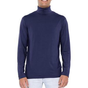 imageSTRETCH IS COMFORT Mens Oh So Soft Luxe Long Sleeve Stretch TurtleneckNavy Blue