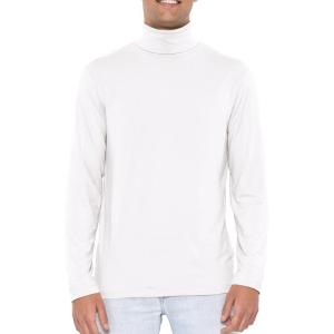 imageSTRETCH IS COMFORT Mens Oh So Soft Luxe Long Sleeve Stretch TurtleneckWhite