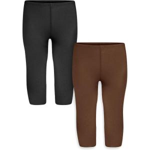 imageSTRETCH IS COMFORT Toddler Infant Leggings Tights 2 Pack  Stretchy Leggings  3 Months  24 MonthsBlack  Brown