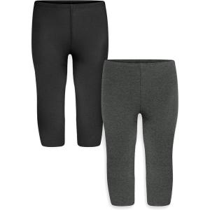 imageSTRETCH IS COMFORT Toddler Infant Leggings Tights 2 Pack  Stretchy Leggings  3 Months  24 MonthsBlack  Charcoal