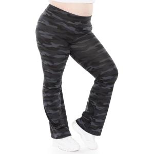 imageSTRETCH IS COMFORT Womens Foldover Plus Size Yoga PantsBlack Camo