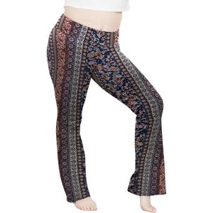 imageSTRETCH IS COMFORT Womens Foldover Plus Size Yoga PantsBoho Natural Floral