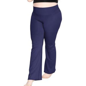 imageSTRETCH IS COMFORT Womens Foldover Plus Size Yoga PantsNavy Blue