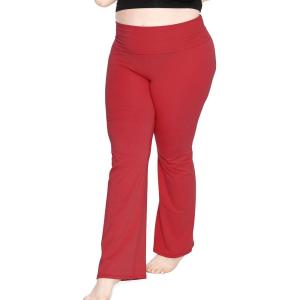imageSTRETCH IS COMFORT Womens Foldover Plus Size Yoga PantsSolid Red