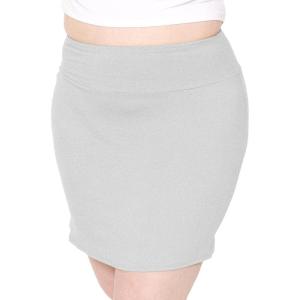 imageSTRETCH IS COMFORT Womens Plus High Waist Oh So Soft Essential Mini Skirt  XLarge  3XHeather Gray