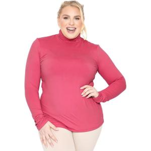 imageSTRETCH IS COMFORT Womens Plus Size Relaxed and Regular Turtleneck  XL  7XHot Pink