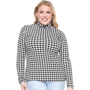 imageSTRETCH IS COMFORT Womens Plus Size Relaxed and Regular Turtleneck  XL  7XHoundstooth