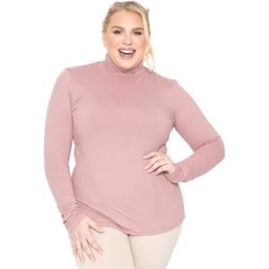 imageSTRETCH IS COMFORT Womens Plus Size Relaxed and Regular Turtleneck  XL  7XMauve