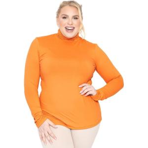 imageSTRETCH IS COMFORT Womens Plus Size Relaxed and Regular Turtleneck  XL  7XOrange