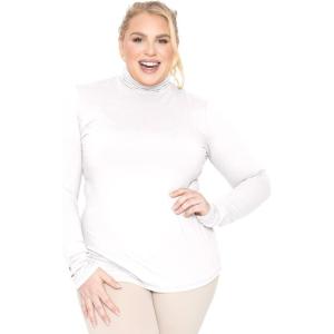 imageSTRETCH IS COMFORT Womens Plus Size Relaxed and Regular Turtleneck  XL  7XWhite