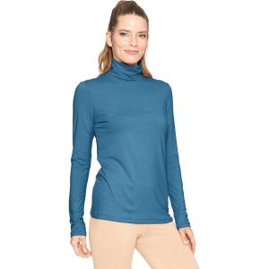 imageSTRETCH IS COMFORT Womens and Plus Relaxed and Regular Turtleneck  XS 7XTeal