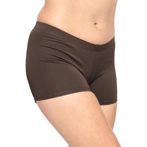 imageSTRETCH IS COMFORT Womens and Plus Size Nylon Booty Shorts  S3XBrown