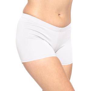 imageSTRETCH IS COMFORT Womens and Plus Size Nylon Booty Shorts  S3XWhite