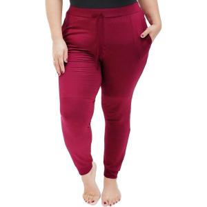 imageWomens Modal Cuff Joggers with Pockets Burgundy XLarge