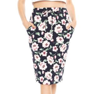 imageWomens Oh So Soft Jogger Skirt with Pockets  Small3XNavy Floral