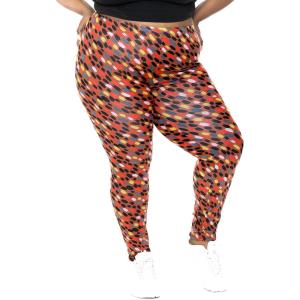 imageWomens Oh So Soft Plus Size Full and Knee Length Leggings  Small to 7XBrown Brushstroke
