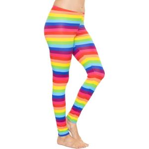 imageWomens Oh So Soft Plus Size Full and Knee Length Leggings  Small to 7XRainbow