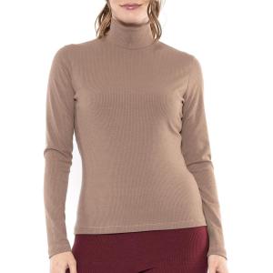 imageWomens and Plus Classic Ribbed Mock Neck Long Sleeve Top  Small  3X