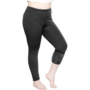 imageWomens and Plus Size KneeLength and Ankle Length LeggingsBlack Fleece