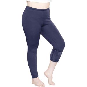 imageWomens and Plus Size KneeLength and Ankle Length LeggingsNavy Fleece