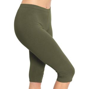 imageWomens and Plus Size KneeLength and Ankle Length LeggingsOlive Green