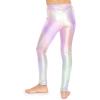 imageSTRETCH IS COMFORT Girls Metallic Mystique LeggingsHolographic Silver