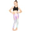 imageSTRETCH IS COMFORT Girls Metallic Mystique LeggingsHolographic Silver